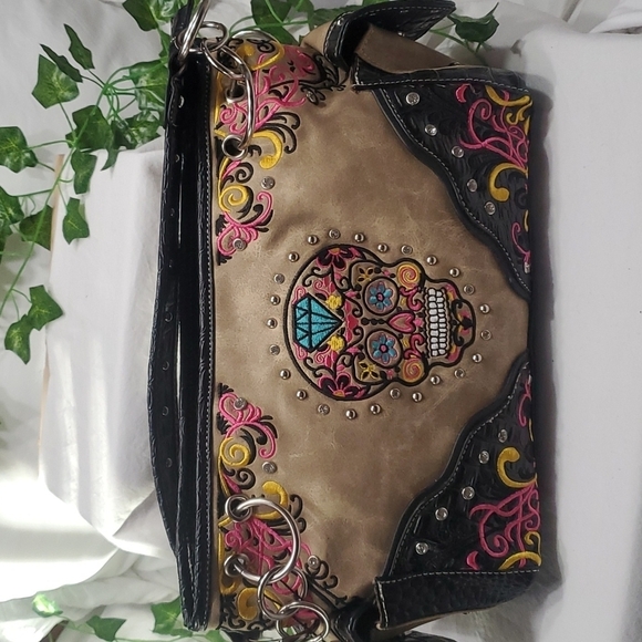 NWT SUGAR SKULL CONSEALED WEAPONS BAG - Picture 2 of 8
